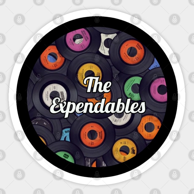 The Expendables / Vinyl Records Style Sticker by Mieren Artwork 